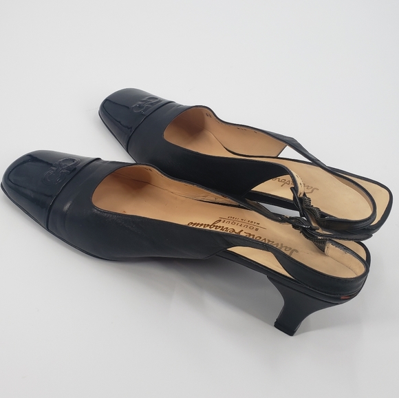 Salvatore Ferragamo black boutique kitten heel s 8 B - Picture 8 of 14